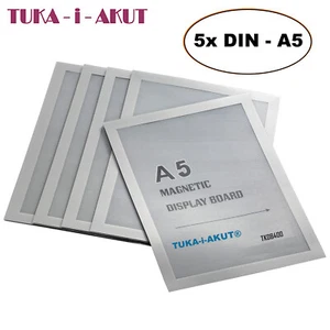 5er A5 Info-Rahmen Selbstklebend, Magnetverschluss Klapp Plakatrahmen TKD8400 S - Bild 1 von 9