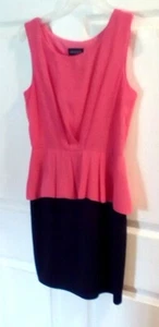 Blusa KALIJATI ceñida al cuerpo rosa melocotón negro vestido para mujer talla mediana - Imagen 1 de 4