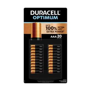 Duracell Optimum AAA Batteries - 20 Pack UP TO 100% extra life and  extra POWER - Picture 1 of 13