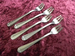 1776 Seafood / Shrimp Forks x5 Present Stainless Korea Center Ridge NICE - Picture 1 of 3