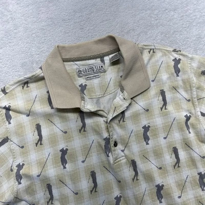 Polo de golf Penguin Grand Slam para hombre XL blanco tostado palos mercerizado  Foto 1 de 4