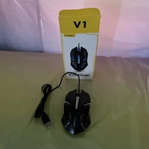 t wolf v1 colorful light business office wired mouse - Picture 1 of 3