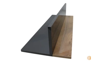 Wandregal 90x35x22 Holz Natur Regal Hängeregal grau Holzoptik - Bild 1 von 3
