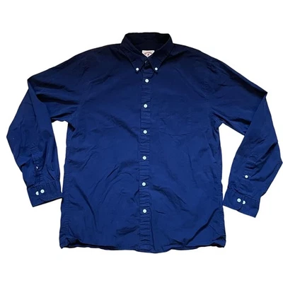 Camisa Brooks Brothers Roja de Vellón para Hombres XL Abotonada Manga Larga Vestido Informal Sh Foto 1 de 4