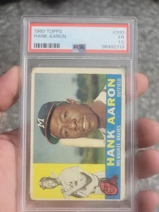 1960 Topps Hank Aaron #300 PSA 1.5 ~~ POP 98 !!!! - Bild 1 von 3