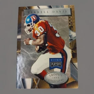 1996 Playoff Trophy Contenders Terrell Davis Rookie Card 102 Denver Broncos NFL - Picture 1 of 2