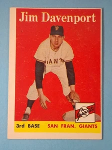 1958 Topps RC Jim Davenport San Francisco Giants #413 VG+ ⚾ - Picture 1 of 8