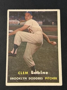 1957 Topps #53 Clem Labine Dodgers VG+ Small Crease - Picture 1 of 2