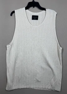 Abercrombie & Fitch Pullover Tanktop Herren 2XL Tall Creme Baumwolle Eng Strick - Bild 1 von 8