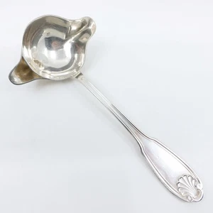 S1F3 by Saglier Freres Silverplate 7 1/2" Gravy Mestolo Vendome Shell senza monogramma - Foto 1 di 6