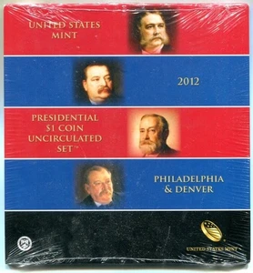 U.S.MINT 2012 P&D Uncirculated Presidential Dollar Set - Mintsealed- President - Picture 1 of 3