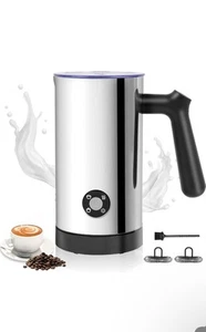Stainless Steel 4-in-1 Electric Milk Frother – 10.6oz for Lattes and Cappuccinos - Picture 1 of 6