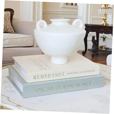 Juego de 2 Libros Decorativos Caja Mesa de Centro Moderna Decorativa Verde Menta-Beige Foto 1 de 4