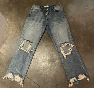 Women's Blue WE THE FREE Jeans 26 Ret $150! - Picture 1 of 14