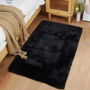 Ultra Soft Faux Rabbit Fur Rug, Machine Washable Area Rugs for Bedroom Fluffy... - Picture 1 of 7