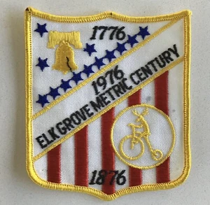 1976 Elk Grove Metric Century 1776 to 1876 Vintage Cycling Patch - Bild 1 von 2