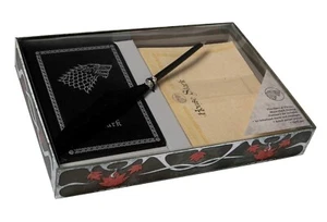 NEW: Game of Thrones: House Stark Stationery Set w/ Journal & Quill Pen - Picture 1 of 3