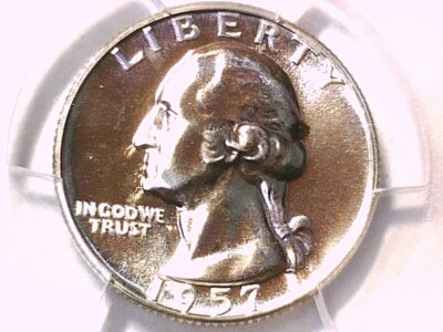 1957 Proof Washington Quarter PCGS PR 66 39185207 - Image 1 of 3