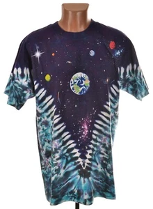 MAGLIA BLU LIQUIDO STREETWEAR WORLD SPACE PLANET 1992 TAGLIA XL PP - Foto 1 di 7