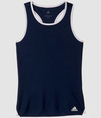 $35 Adidas Kids Girls Blue Sleeveless Racerback Standard Fit Tank Top Size XL - Image 1 of 2