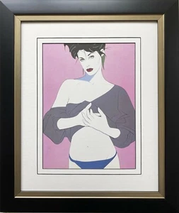 Patrick Nagel "Untitled #123" NEW CUSTOM FRAMED Art Deco Print Figure Woman  - Picture 1 of 3