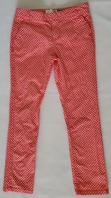 Old Navy The Pixie Pants Girls Size 12 Reg (27x24) Coral Polka Dot Stretch  - Image 1 of 4