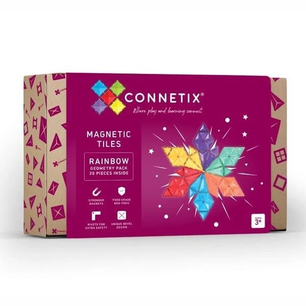 BUZZ Connetix costruzioni forme geometriche rainbow 30 pz CON-C-30G
