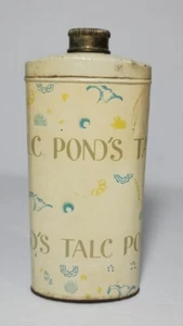Stagni Talco Polvere Vintage Latta Pubblicità Decorazione Da Collezione Avorio Blu - Foto 1 di 11