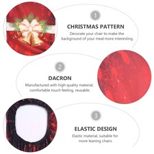 1 Set of Christmas Chair Decorative Cover Tablecloth Chair Protective Cover