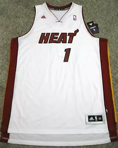Chris Bosh Miami Heat Men's 2XL White 2013 Adidas Swingman Jersey - Picture 1 of 8