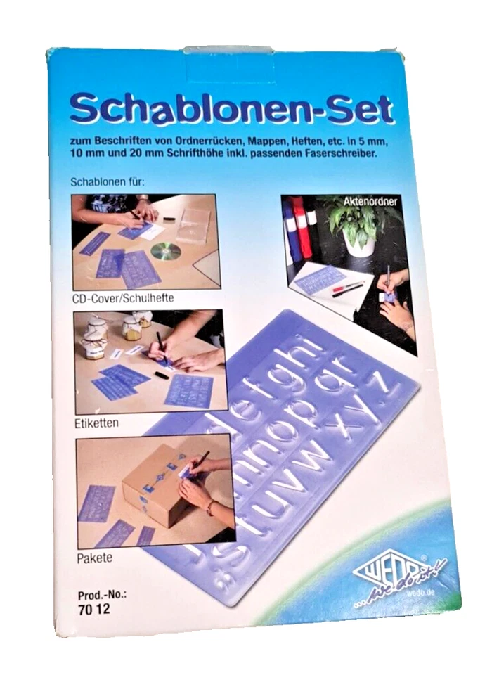 WEDO 7012 Schablonen-set A 1 - Pack