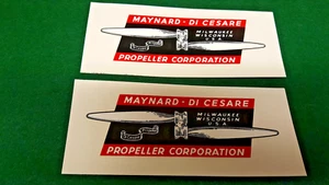 Maynard - Di Cesare Offset Propeller Decal Set of 2 used in the 1930s - Picture 1 of 4