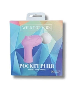 Mini masajeador de varita de ronroneo de bolsillo - juguete recargable rosa Wild Pop Vibe de 10 modos - Imagen 1 de 2