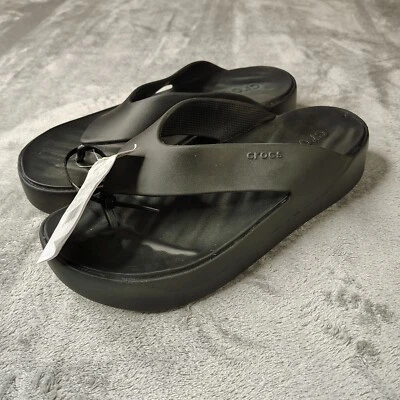 Sandalias Crocs Getaway Plataforma Abatibles Mujer 6 Negras Playa Verano Cuña Gruesas Foto 1 de 4
