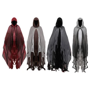 Halloween Umhang Umhang mit Kapuze Braut Hexe Cosplay Umhang Kostüm Geist Spukt - Bild 1 von 14