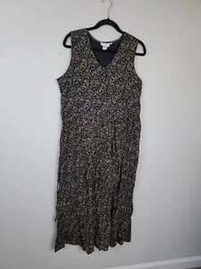 L.G.S. Abito Crinkle Midi Cottagecore Boho Dark Romatic Tg M B1 - Foto 1 di 7
