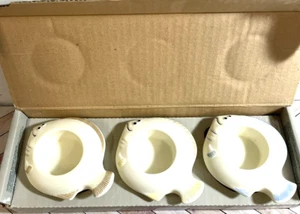 Vintage PartyLite “Aqua Pals” Set of 3 Fish Tea Light Candle Holders NEW IN BOX - Picture 1 of 8