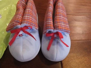 American Girl Slippers Blue House Shoes Warm Bitty Baby Toddler Girls M 7 8 - Picture 1 of 5