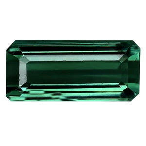1.39 ct Incredible Octagon Cut (9 x 4 mm) Mozambique Green Tourmaline Gemstone - Picture 1 of 1