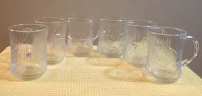 Taza de té de café en relieve transparente vintage Arcoroc Canterbury - Juego de 6 Foto 1 de 3