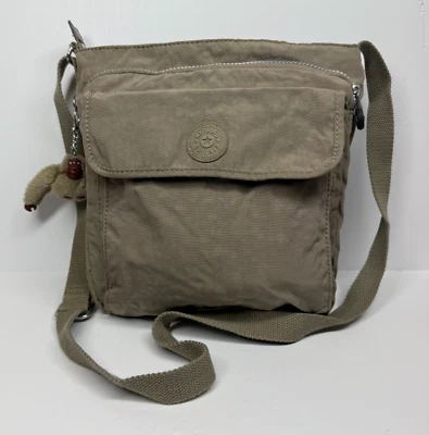 Bolso de Hombro Kipling - Beige Taupe Mocha - Correa Ajustable - Mono Foto 1 de 4