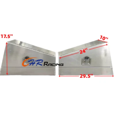 30"x18"x10" Pair of Aluminium Storage UnderBody Tool Box with Lock & Keys - Image 1 of 4