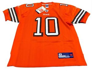 NWT Reebok NFL Jersey 10 Brady Quinn Cleveland Browns Stitched Size 48 Orange