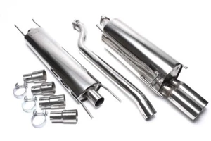 SISTEMA DI SCARICO SPORTIVO IN ACCIAIO INOX +ABE OPEL ASTRA G 2x76mm - NUOVO! - Foto 1 di 1
