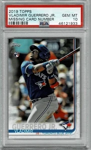 2019 TOPPS MISSING CARD NUMBER VLADIMIR GUERRERO PSA 10 GEM MINT RC - Picture 1 of 1