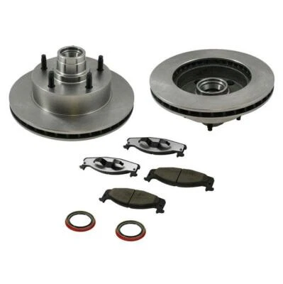 Front Brake Rotors & Ceramic Pads 5Pc for Ford E150 Van With Rear ABS 1994-2002 - Image 1 of 4