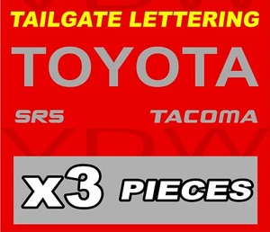 TOYOTA TACOMA SR5 TAILGATE SET KIT Vinyl Decal Sticker Emblem Graphic SILVER - Picture 1 of 2