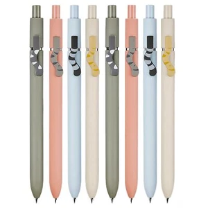 8Pcs Gel Pens 0.5mm Black Ink Pen Retractable Fine Point Smooth Writing Pens ... - Picture 1 of 6