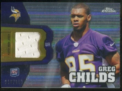 2012 Topps Chrome Rookie Relics Refractors #RR37 Greg Childs 118/150 !! - Image 1 of 2