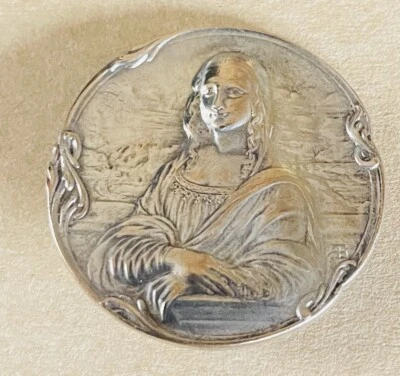 Ex Raro Antiguo Armand Bargas Chapado en Plata MONA LISA, ca., principios de 1900. Foto 1 de 2